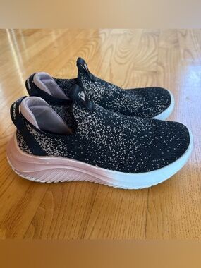 Skechers Sneakers Kids Ultra Flex 3.0 All Things Sparkle Black Rose Gold Size 13